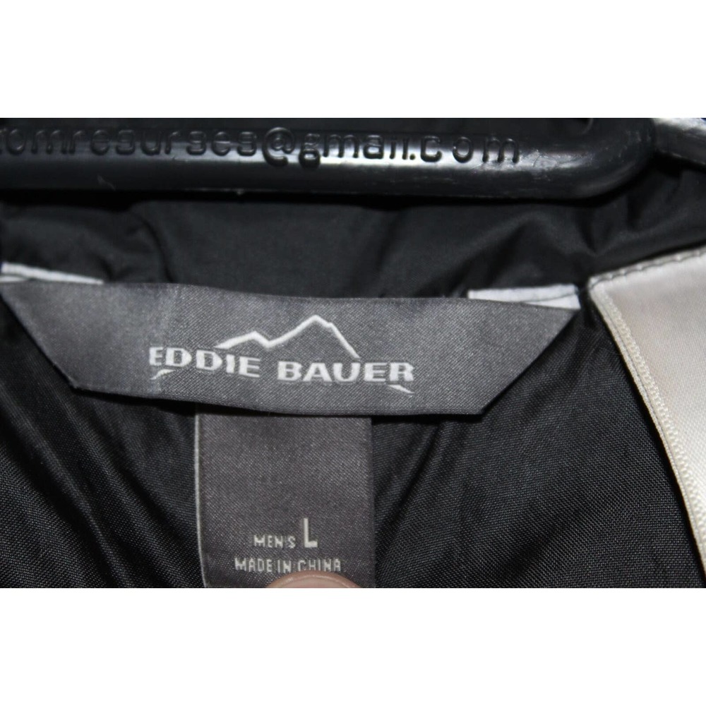 Eddie Bauer MicroLight 650 Down Fill Puffer Jacket Black Men's Size Large H14147 - Picture 8 of 10